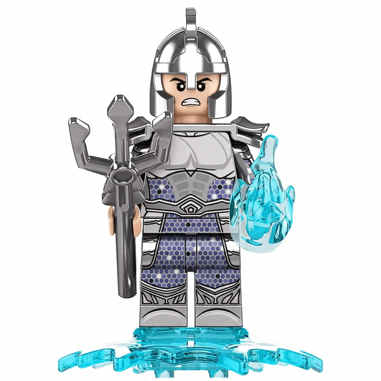 DC Comics Atlantean Soldier Custom Minifigure Holding Trident Water Element Aquatic Theme Limited Edition