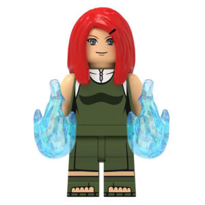 Naruto Uzumaki Kushina Custom Minifigure Chakra Fire Release Red Hot Anime Universe Brick System Compatible High-Quality ABS Plastic