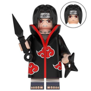Naruto Uchiha Itachi Custom Minifigure Akatsuki Member Holding Kunai Shuriken High-quality ABS plastic precision injection molding