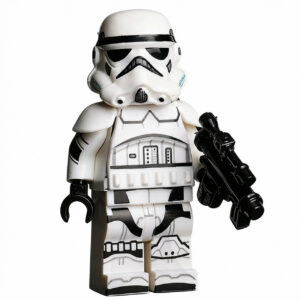 Star Wars Imperial Stormtrooper Custom Minifigure Holding Blaster Standing Pose Premium ABS Material