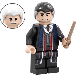 Harry Potter Percival Graves Custom Minifigure Holding Wand Dark Robe Outfit High-quality ABS plastic precision injection molding compatible with building bricks