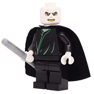 Harry Potter Severus Snape Custom Minifigure Holding Wand Dark Robe Spell Casting Collectible Universe Brick System Compatible