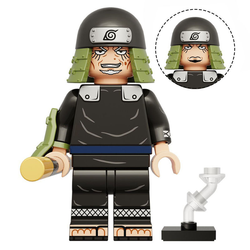 Naruto Sarutobi Hiruzen Custom Minifigure Third Hokage Holding Scroll Pipe Accessory High-quality ABS plastic precision injection molding compatible with building bricks