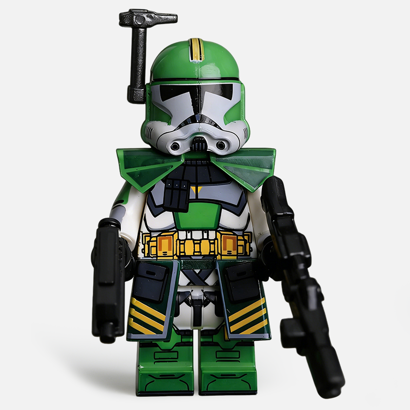 Star Wars Commander Gree Custom Minifigure 41st Elite Battle Ready Armed with Blaster High-Quality ABS Plastic Compatible with Building Bricks
