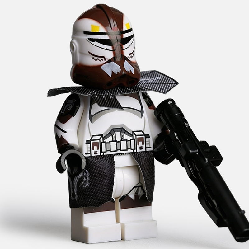 Star Wars Captain Rex Custom Minifigure Holding Blaster 501st Legion High-Quality ABS Plastic