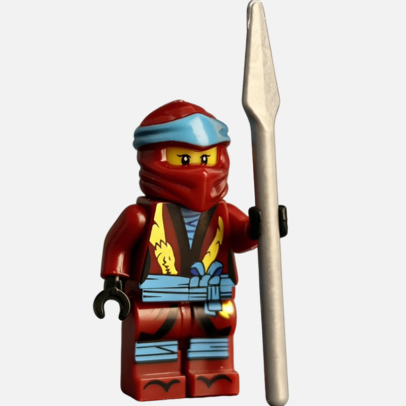 Ninjago Kai Custom Minifigure Fire Elemental Holding Spear Movie Accurate Design Collectible Universe