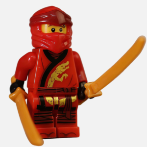 Ninjago Kai Custom Minifigure Holding Swords Classic Ninja Pose High-Quality ABS Plastic Compatible Building Blocks