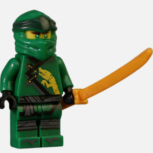 Ninjago Lloyd Green Ninja Custom Minifigure Holding Sword Ninja Master High-Quality ABS Collectible