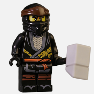 Ninjago Cole Black Ninja Custom Minifigure Holding Hammer Master of Earth High-Quality ABS Plastic Compatible Building Blocks