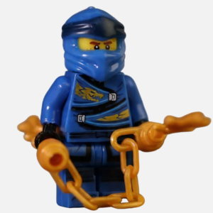 Ninjago Jay Custom Minifigure Chain Weapons Ninja Pose Premium ABS Collectible