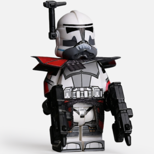 Star Wars Coruscant Guard Commander Custom Minifigure Standing Armed Command Presence High-Quality ABS Plastic Compatible with Major Brick Systems