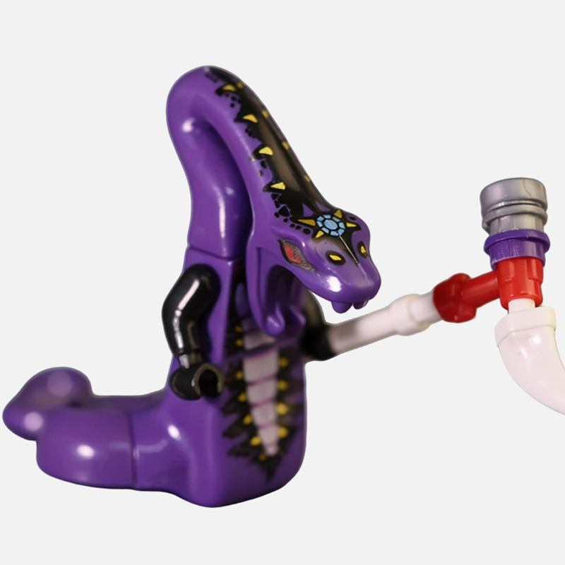 Ninjago Pythor Anacondrai Leader Custom Minifigure Holding Weapon Serpent Form Collectible Universe Compatible
