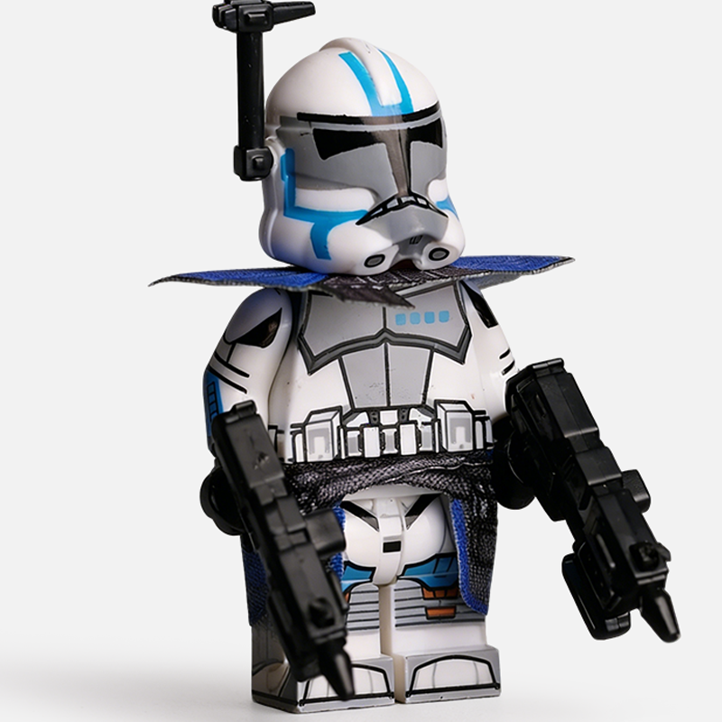 Star Wars Commander Wolffe Custom Minifigure 104th Battalion Clone Trooper Armed Tactical Gear High-Quality ABS Plastic Compatible with Building Bricks