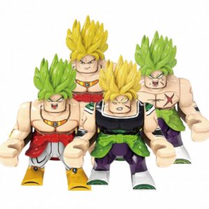 Dragon Ball Broly Big Figure Set with 4pcs LEGO-Compatible Custom Minifigures Collectible Building Blocks Toys