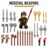 Medieval Weapon and Armor Accessories for LEGO-Compatible Minifigures, Swords, Axes, Shields, Helmets, and More