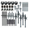 Medieval Weapon and Armor Accessories for LEGO-Compatible Minifigures, Swords, Axes, Shields, Helmets, and More