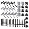 Medieval Weapon and Armor Accessories for LEGO-Compatible Minifigures, Swords, Axes, Shields, Helmets, and More