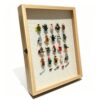 Wooden Minifigure Display Frame with Building Block Baseplate – Wall-Mounted Collectible Figure Storage Case