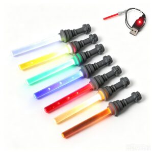 7pcs Star Wars Light-Up USB Powered Saber Accessories Glowing Blades