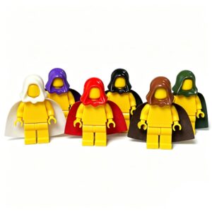 Hooded Cloak Accessories for LEGO-Style Minifigures, Cape and Hood Parts